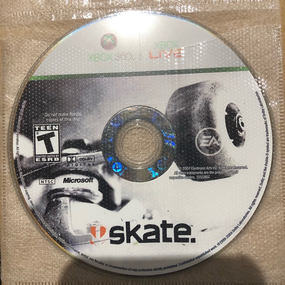 3/$40 Skate - Xbox 360 Disc Only